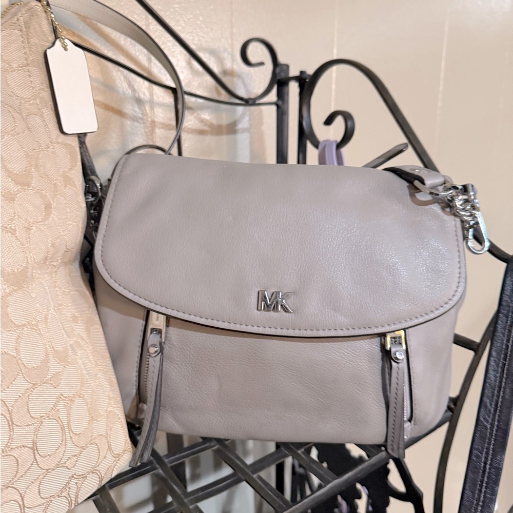 MK gray Crossbody bag with adjustable strap
